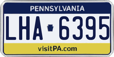 PA license plate LHA6395