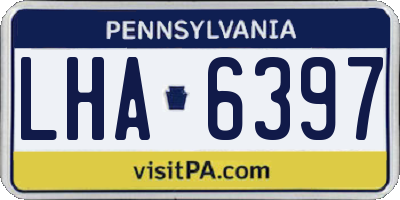 PA license plate LHA6397