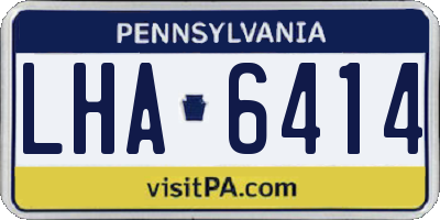 PA license plate LHA6414
