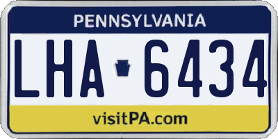 PA license plate LHA6434