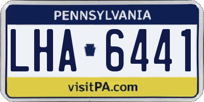 PA license plate LHA6441
