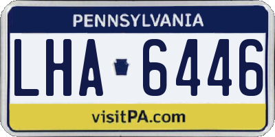 PA license plate LHA6446