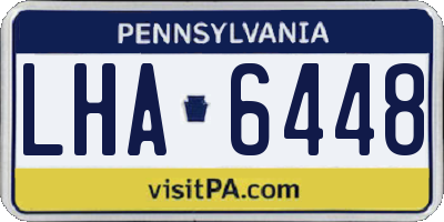 PA license plate LHA6448