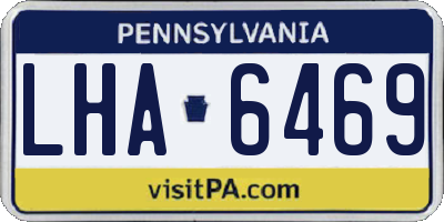 PA license plate LHA6469