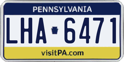 PA license plate LHA6471