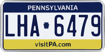 PA license plate LHA6479