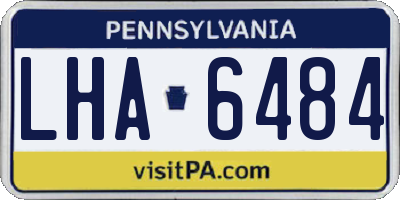 PA license plate LHA6484