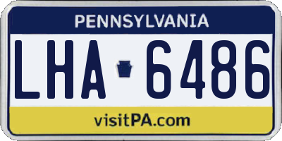 PA license plate LHA6486