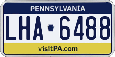 PA license plate LHA6488