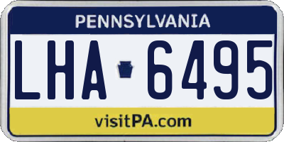 PA license plate LHA6495