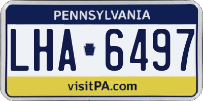 PA license plate LHA6497