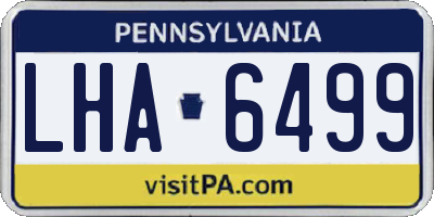 PA license plate LHA6499