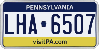 PA license plate LHA6507
