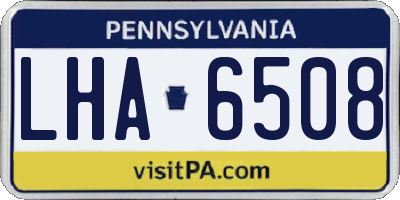 PA license plate LHA6508
