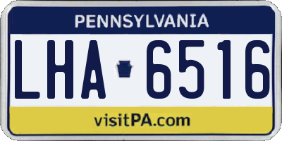 PA license plate LHA6516