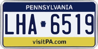 PA license plate LHA6519