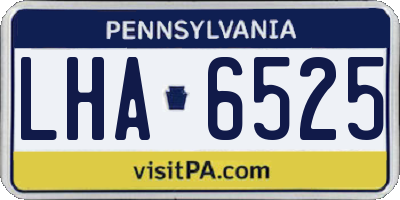 PA license plate LHA6525
