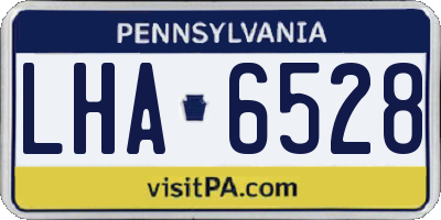 PA license plate LHA6528
