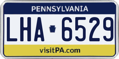 PA license plate LHA6529