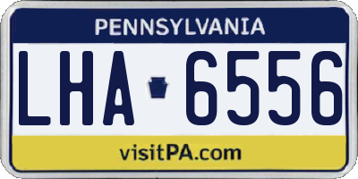 PA license plate LHA6556
