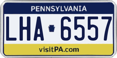 PA license plate LHA6557