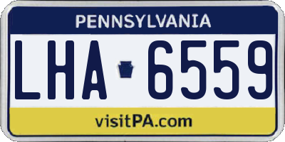 PA license plate LHA6559