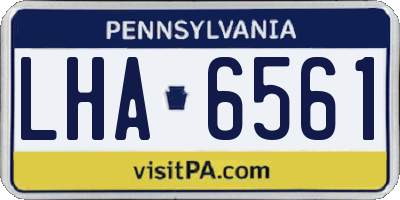 PA license plate LHA6561