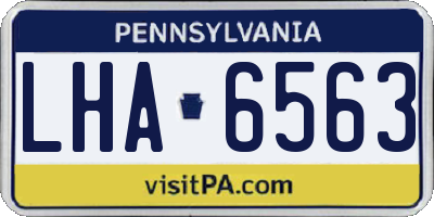 PA license plate LHA6563