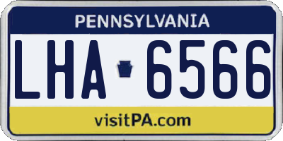 PA license plate LHA6566
