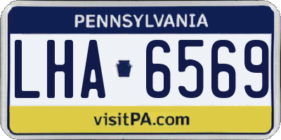 PA license plate LHA6569