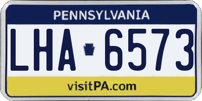 PA license plate LHA6573