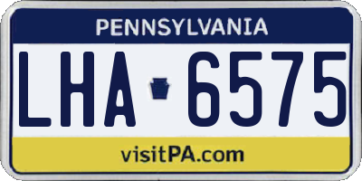 PA license plate LHA6575