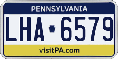 PA license plate LHA6579