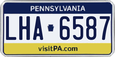 PA license plate LHA6587