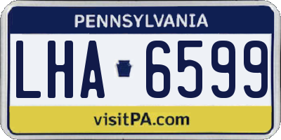 PA license plate LHA6599