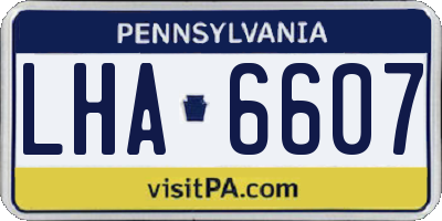 PA license plate LHA6607