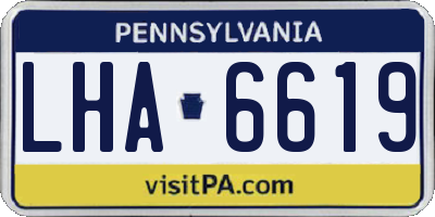 PA license plate LHA6619