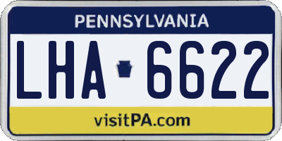 PA license plate LHA6622
