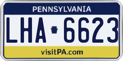 PA license plate LHA6623