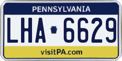 PA license plate LHA6629