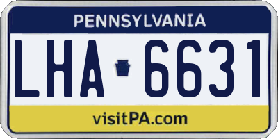 PA license plate LHA6631