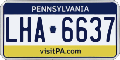 PA license plate LHA6637