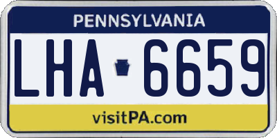 PA license plate LHA6659
