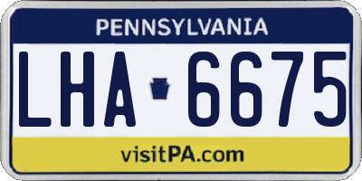 PA license plate LHA6675