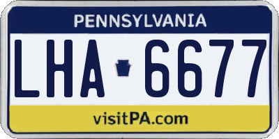PA license plate LHA6677