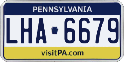 PA license plate LHA6679