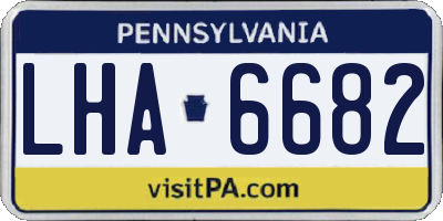 PA license plate LHA6682