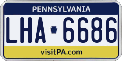 PA license plate LHA6686