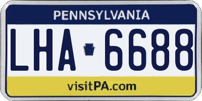 PA license plate LHA6688
