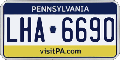 PA license plate LHA6690
